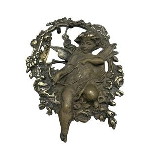 Vintage 925 Silver Cupid Fairy Brooch • Made in Holland • Art Nouveau